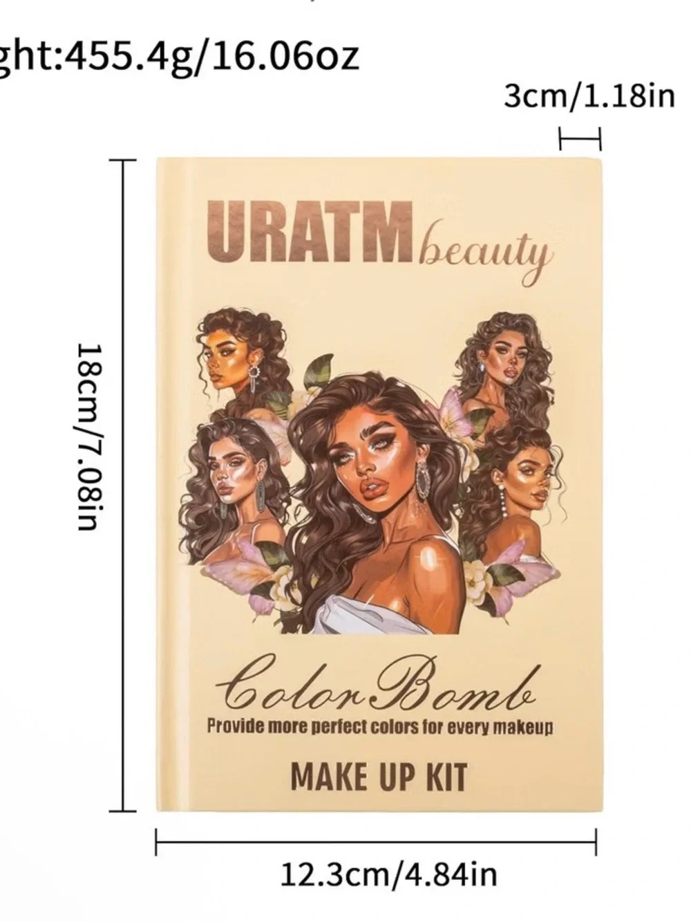 URATM Beauty Color Bomb Eyeshadow Palette - Neutral & Warm Shades